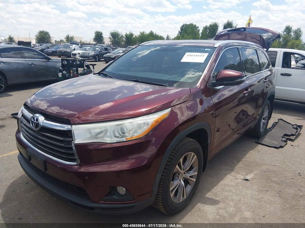 5TDJKRFHXES045595 2014 TOYOTA HIGHLANDER photo no. 2