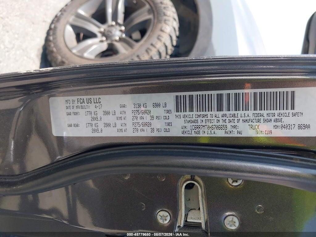 1C6RR7MT0HS706659 2017 RAM 1500 photo no. 9