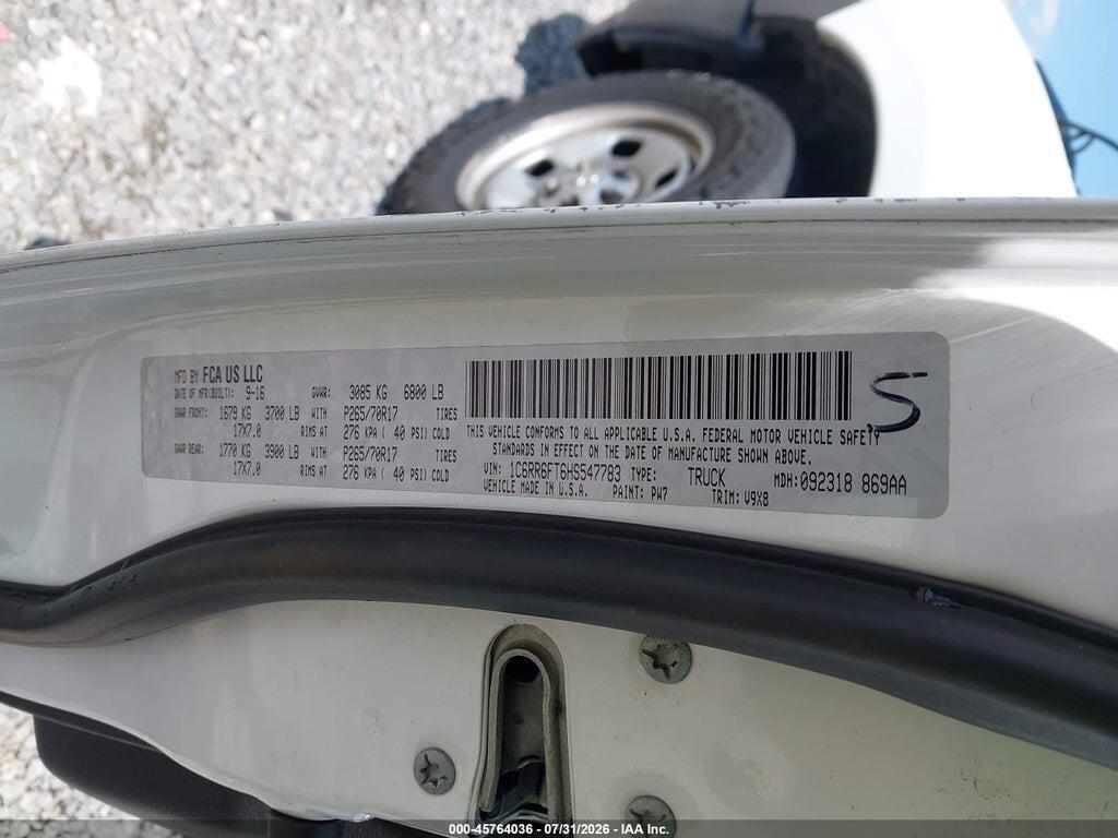 1C6RR6FT6HS547783 2017 RAM 1500 photo no. 9