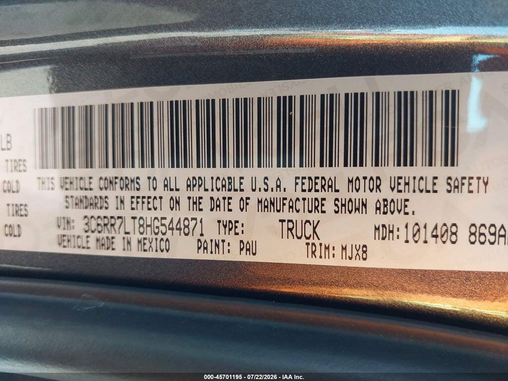 3C6RR7LT8HG544871 2017 RAM 1500 photo no. 9