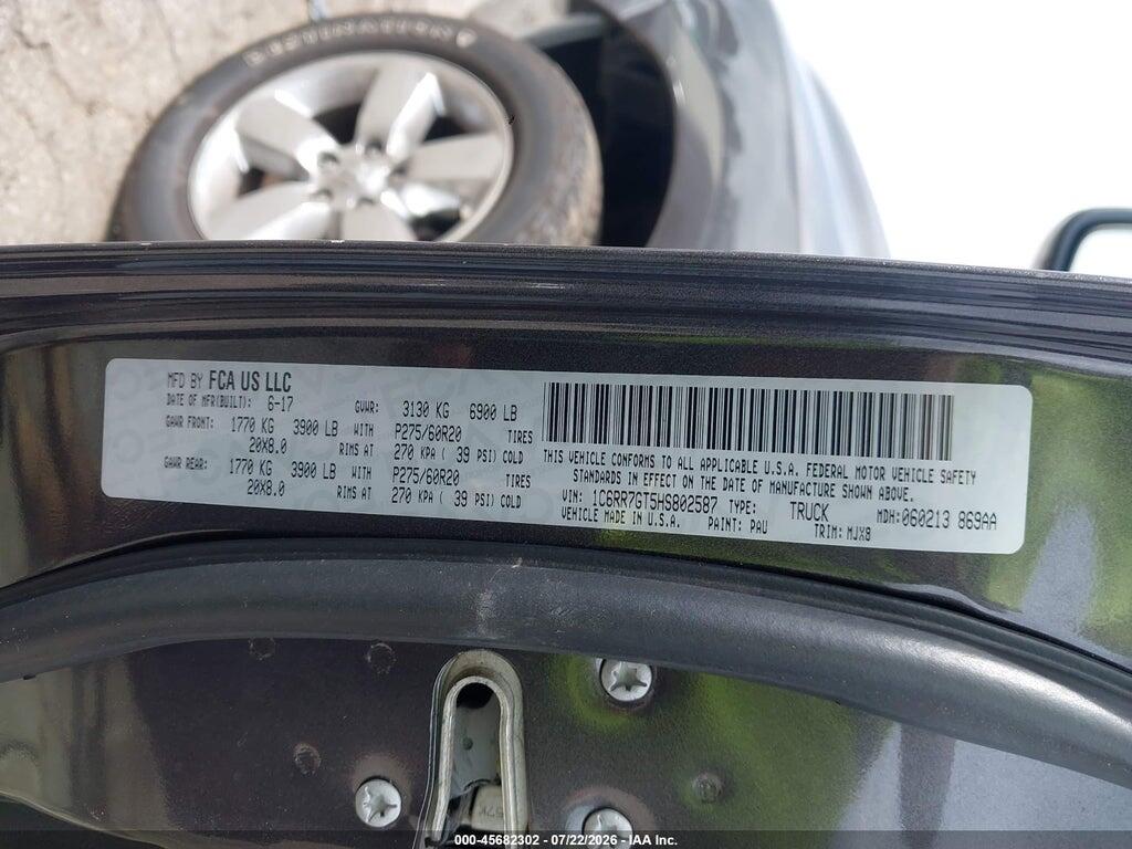 1C6RR7GT5HS802587 2017 RAM 1500 photo no. 9