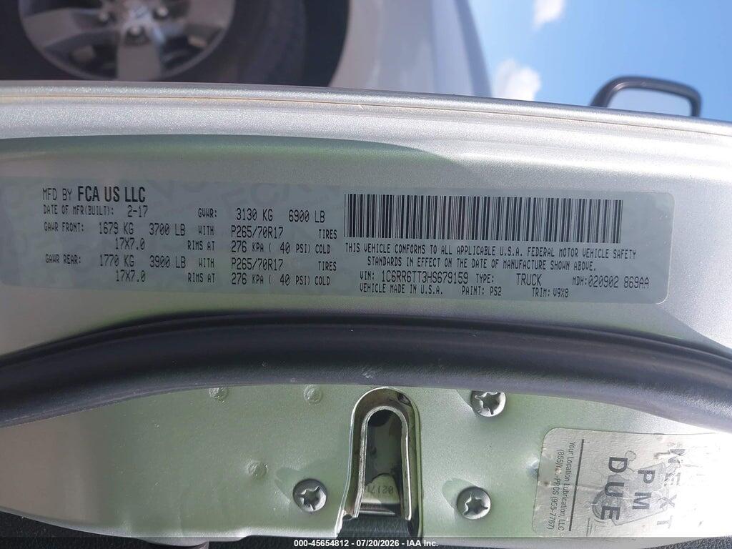 1C6RR6TT3HS679159 2017 RAM 1500 photo no. 9