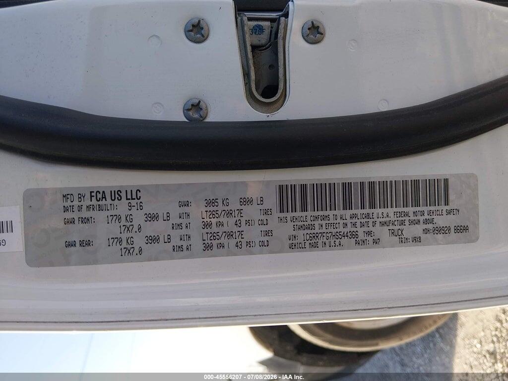 1C6RR7FG7HS544366 2017 RAM 1500 photo no. 9