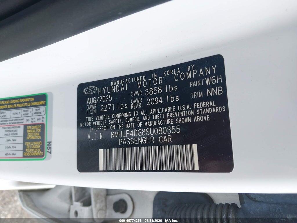 KMHLP4DG8SU080355 2025 HYUNDAI ELANTRA photo no. 9