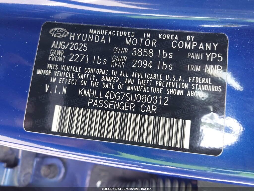 KMHLL4DG7SU080312 2025 HYUNDAI ELANTRA photo no. 9