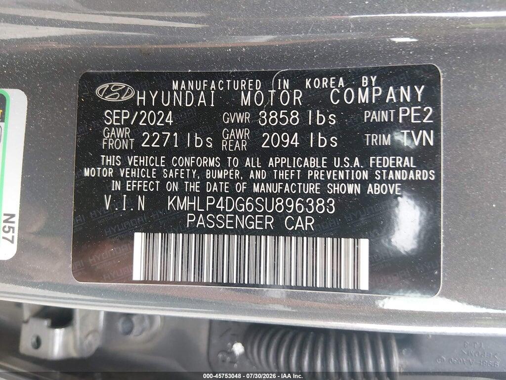 KMHLP4DG6SU896383 2025 HYUNDAI ELANTRA photo no. 9
