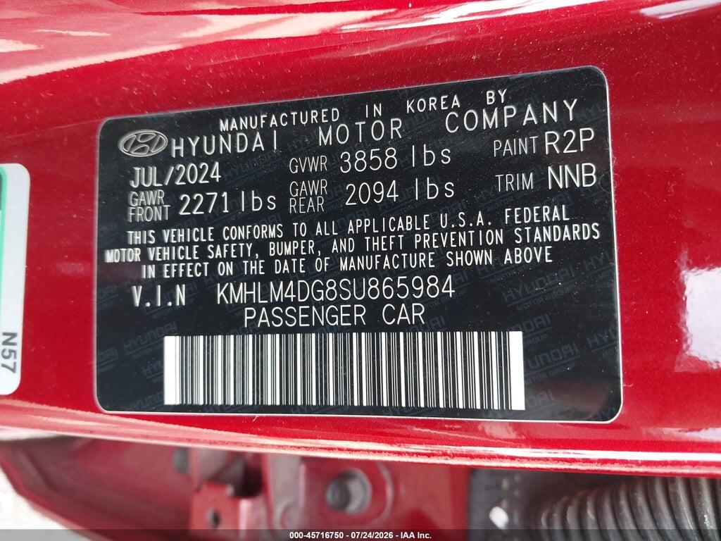 KMHLM4DG8SU865984 2025 HYUNDAI ELANTRA photo no. 9