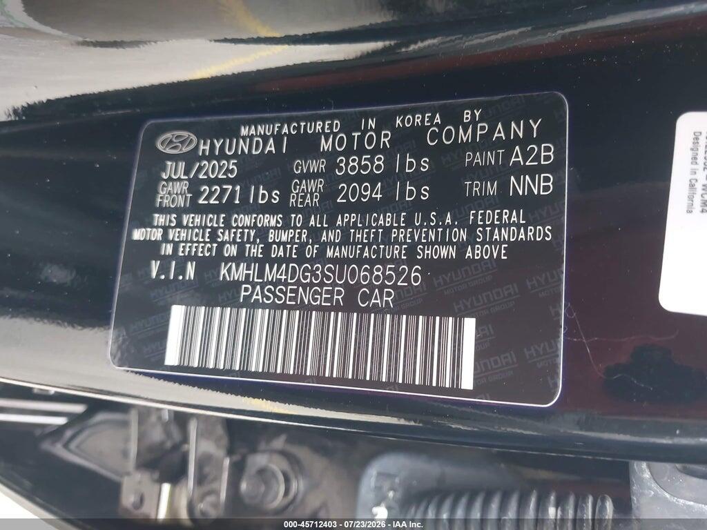 KMHLM4DG3SU068526 2025 HYUNDAI ELANTRA photo no. 9