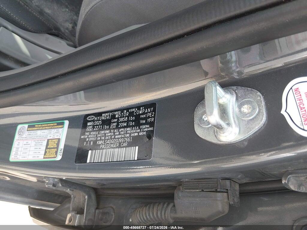 KMHLS4DG0SU997661 2025 HYUNDAI ELANTRA photo no. 9