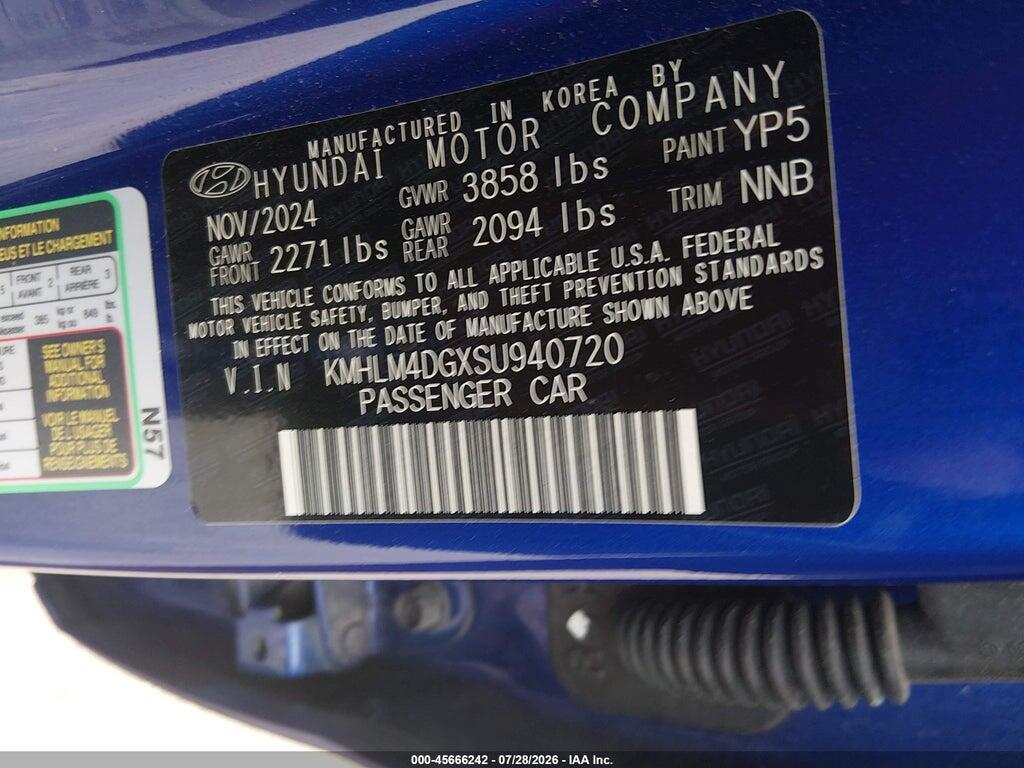 KMHLM4DGXSU940720 2025 HYUNDAI ELANTRA photo no. 9