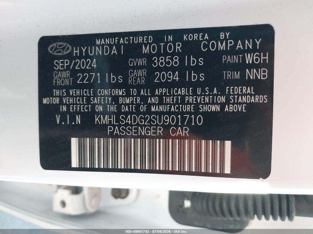 KMHLS4DG2SU901710 2025 HYUNDAI ELANTRA photo no. 9