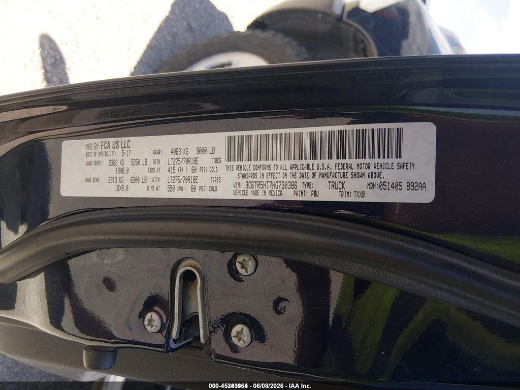 3C6TR5HT7HG730386 2017 RAM 2500 photo no. 9
