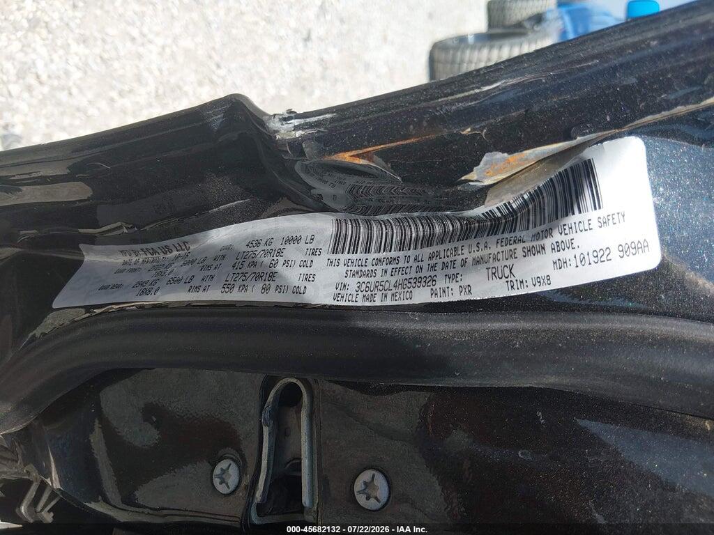 3C6UR5CL4HG539326 2017 RAM 2500 photo no. 9