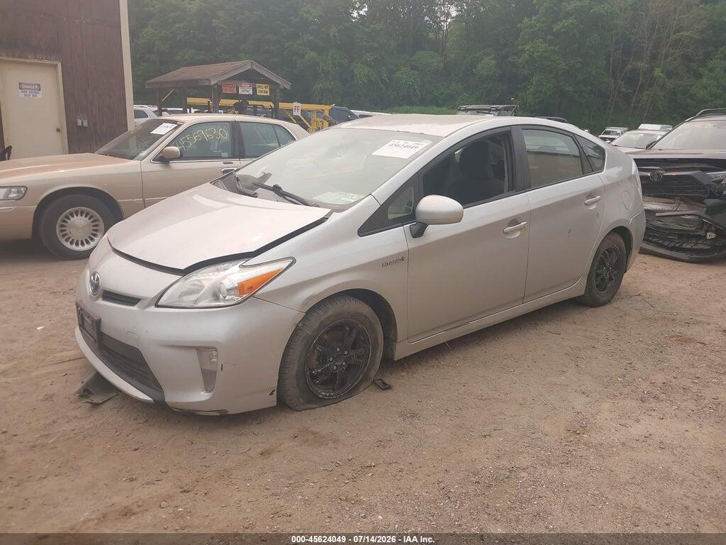 JTDKN3DUXE0393571 2014 TOYOTA PRIUS photo no. 2