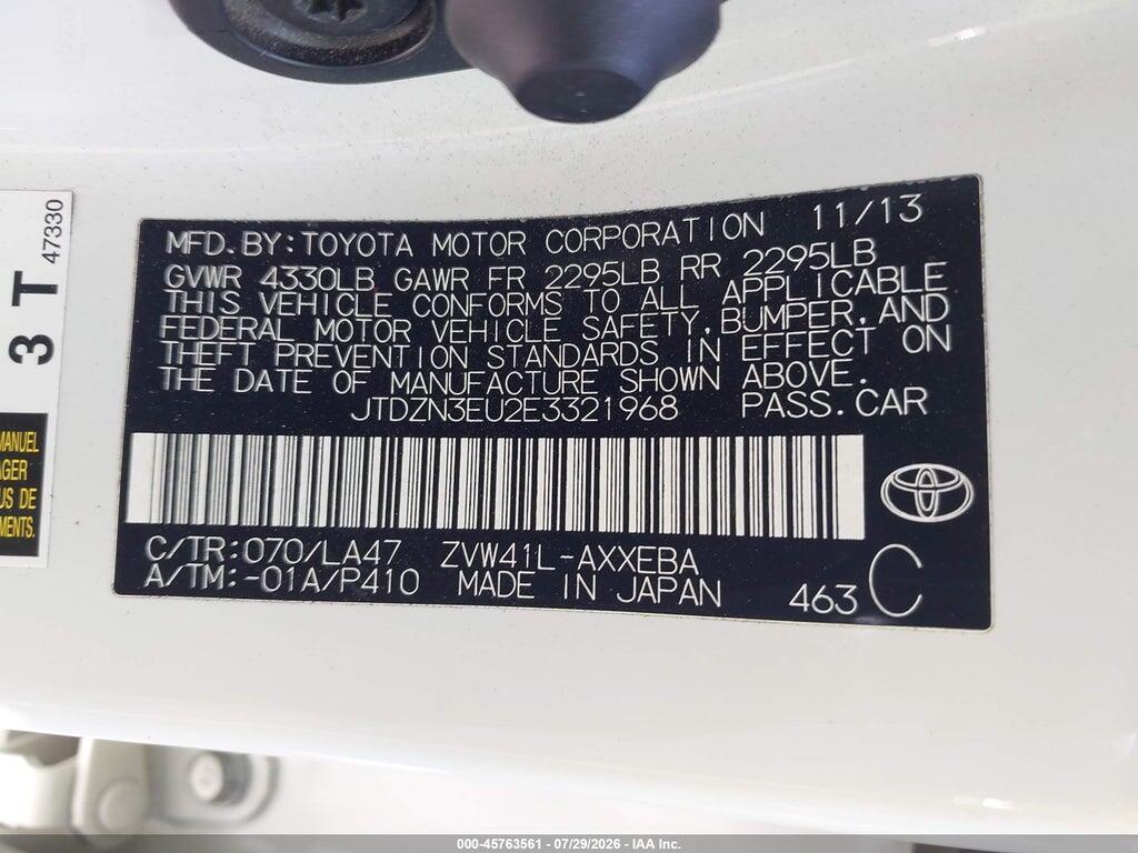 JTDZN3EU2E3321968 2014 TOYOTA PRIUS V photo no. 9