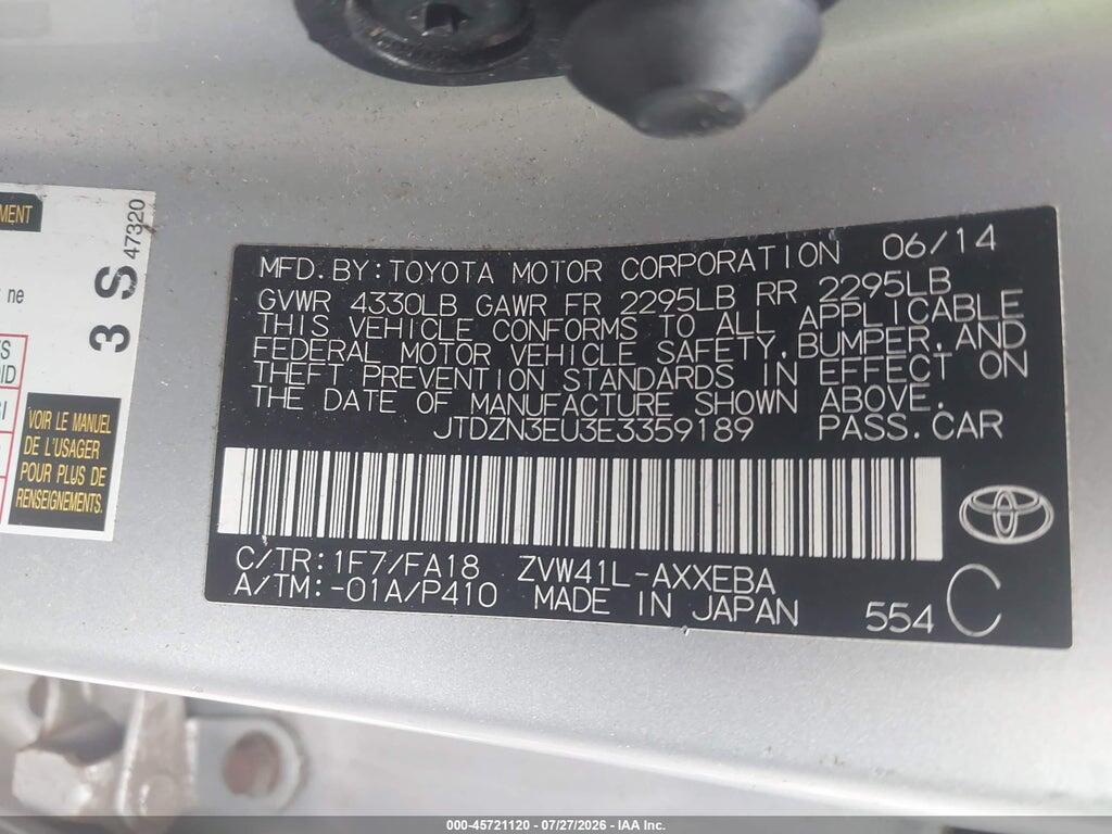 JTDZN3EU3E3359189 2014 TOYOTA PRIUS V photo no. 9