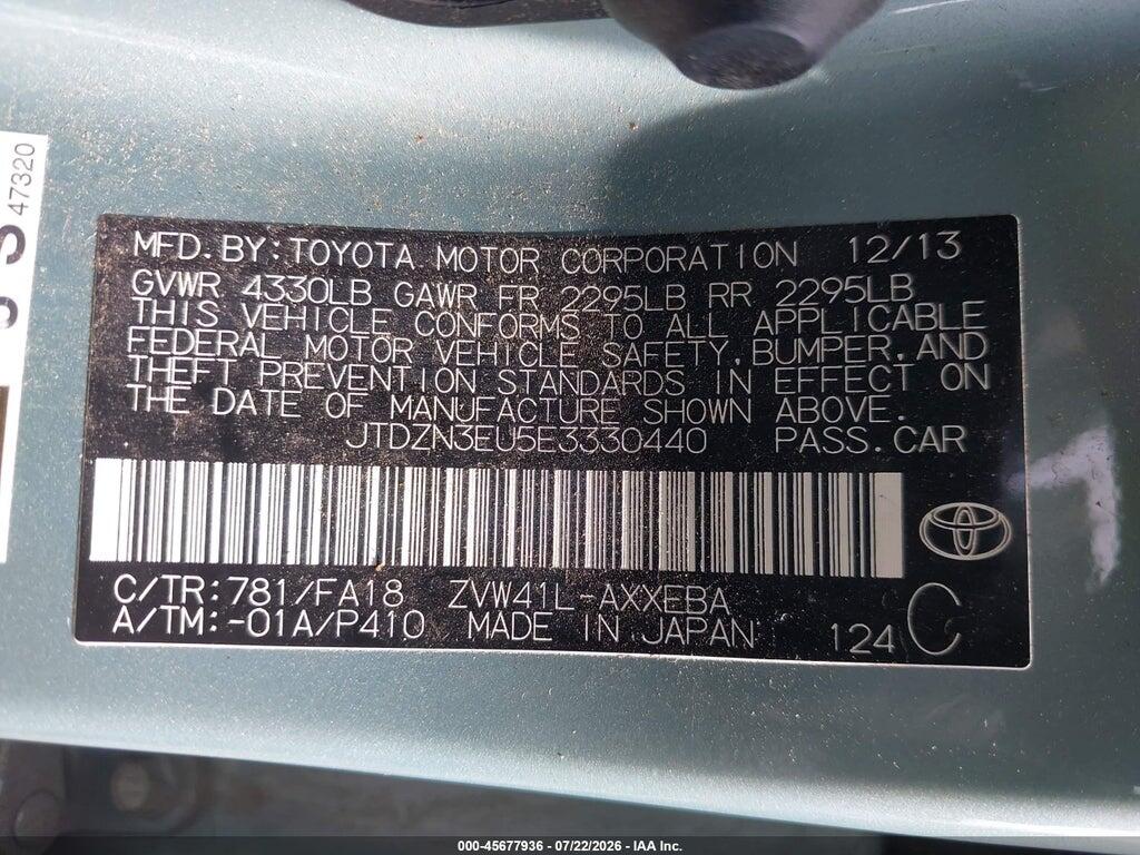 JTDZN3EU5E3330440 2014 TOYOTA PRIUS V photo no. 9