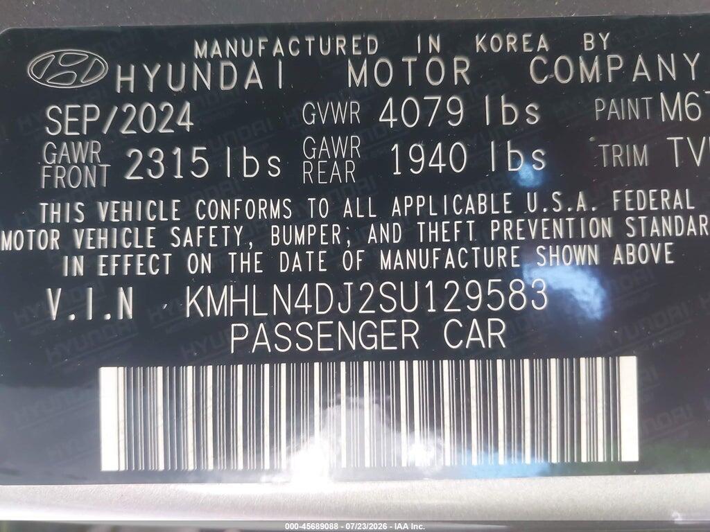 KMHLN4DJ2SU129583 2025 HYUNDAI ELANTRA HYBRID photo no. 9