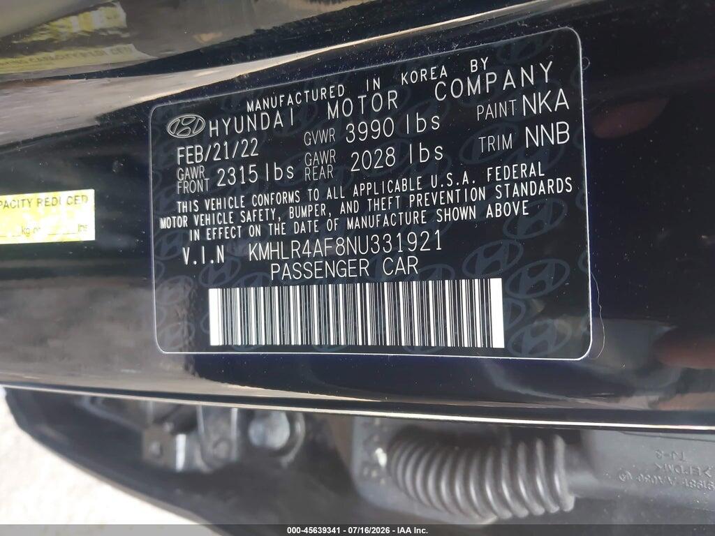 KMHLR4AF8NU331921 2022 HYUNDAI ELANTRA photo no. 9