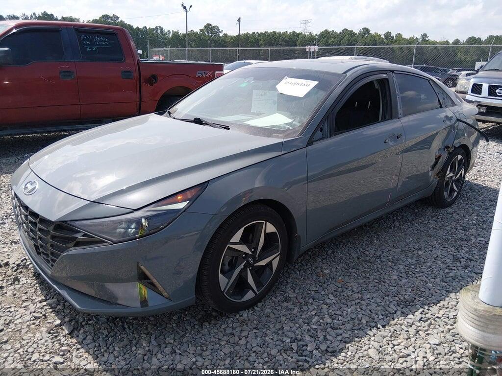 KMHLN4AJ0NU029622 2022 HYUNDAI ELANTRA HYBRID photo no. 2