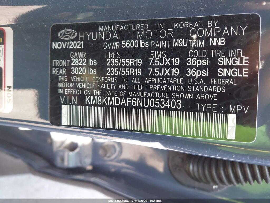 KM8KMDAF6NU053403 2022 HYUNDAI IONIQ 5 photo no. 9