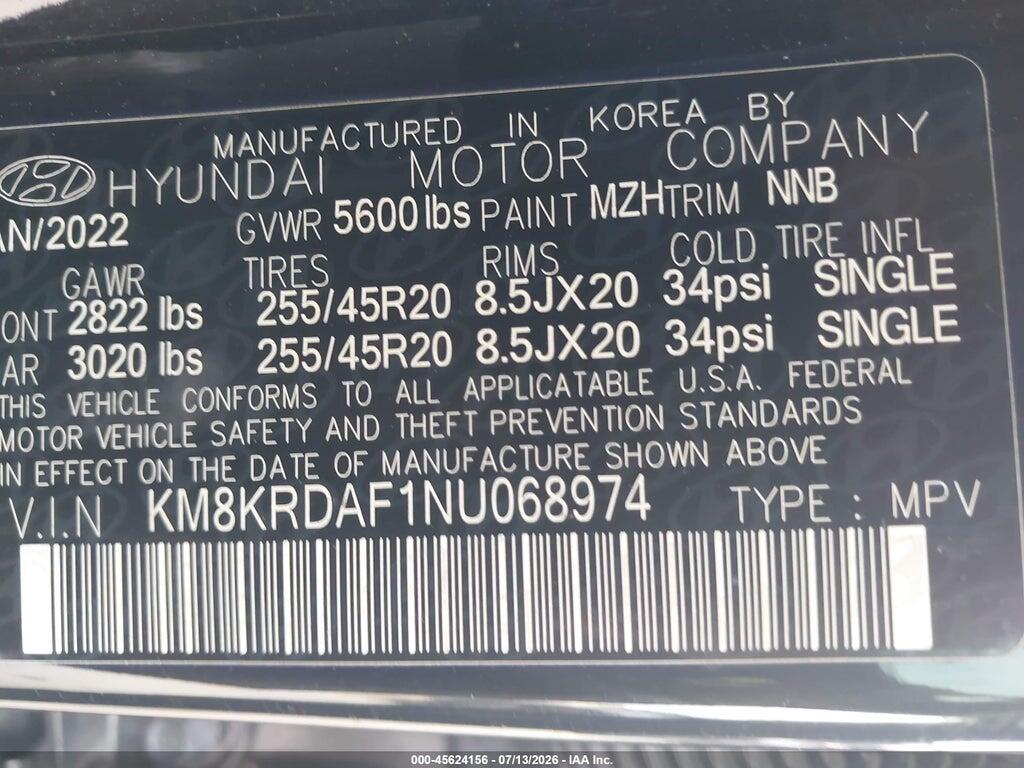KM8KRDAF1NU068974 2022 HYUNDAI IONIQ 5 photo no. 9