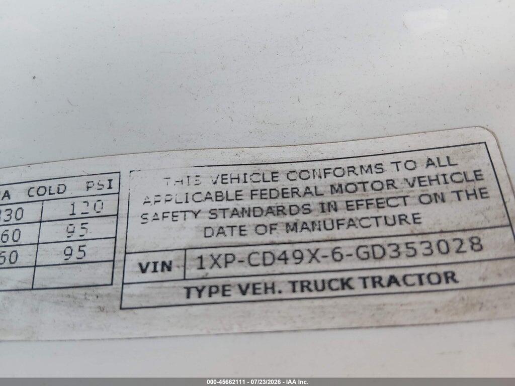 1XPCD49X6GD353028 2016 PETERBILT 567 photo no. 8