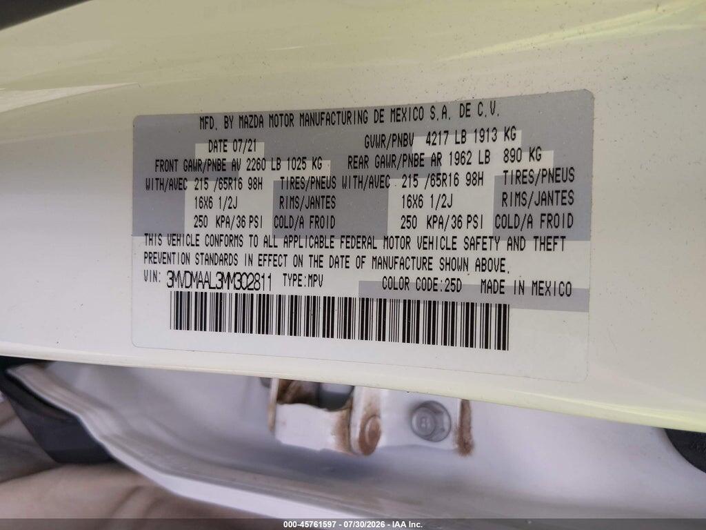 3MVDMAAL3MM302811 2021 MAZDA CX-30 photo no. 9