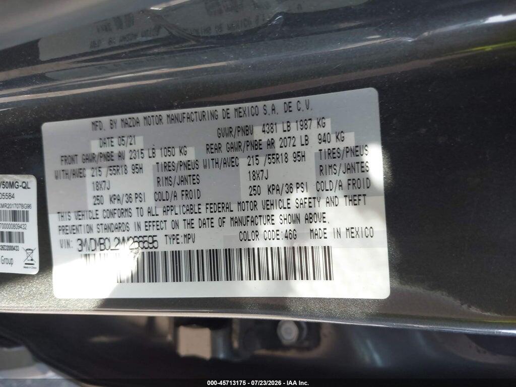 3MVDMBCL2MM266595 2021 MAZDA CX-30 photo no. 9