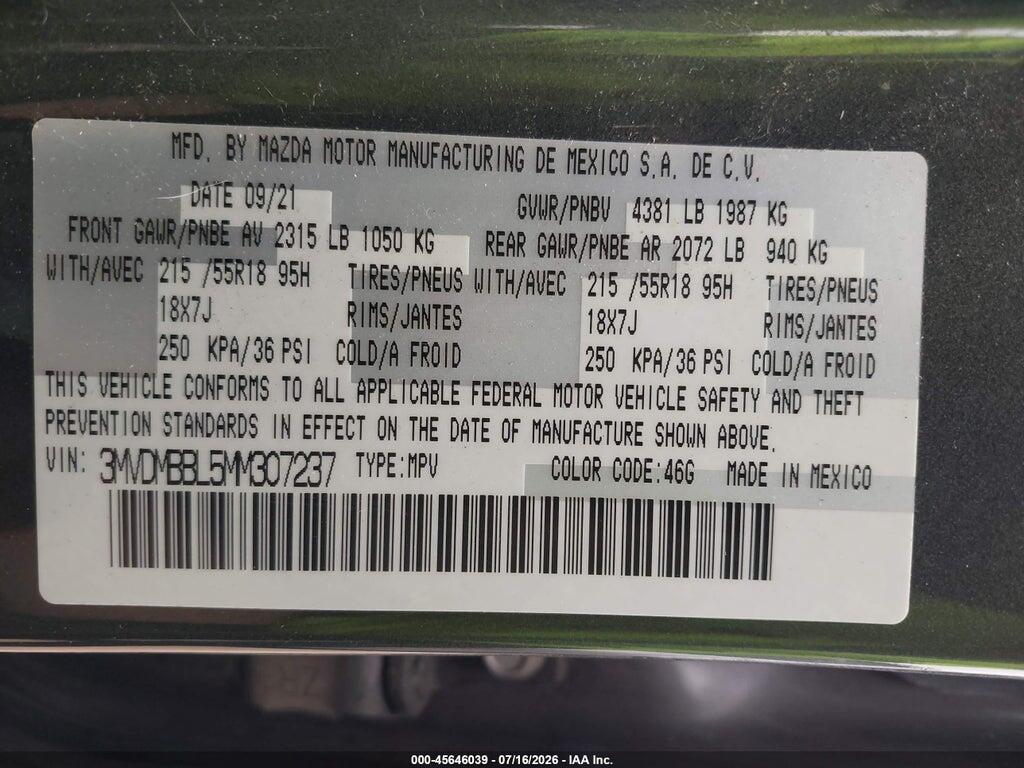 3MVDMBBL5MM307237 2021 MAZDA CX-30 photo no. 9