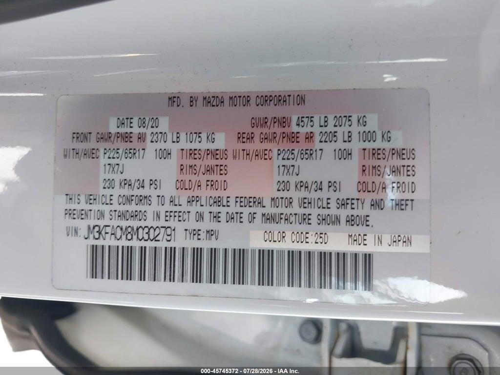 JM3KFACM8M0302791 2021 MAZDA CX-5 photo no. 9
