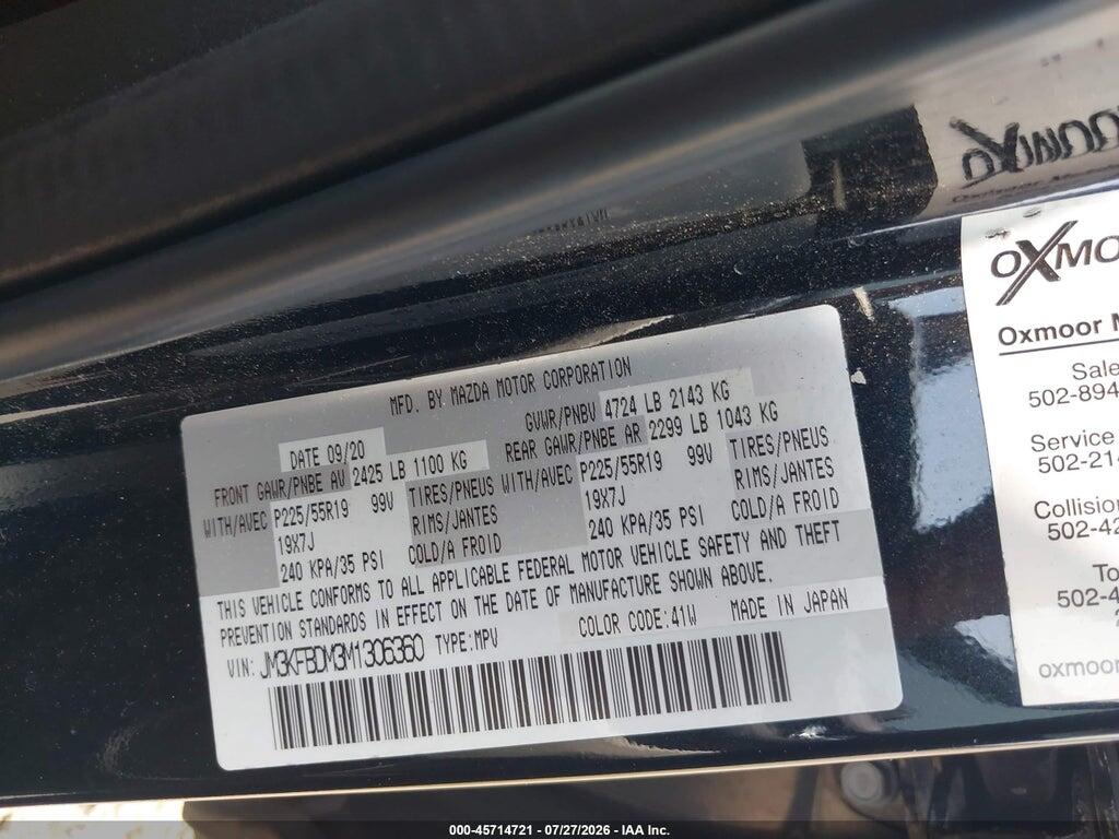 JM3KFBDM3M1306360 2021 MAZDA CX-5 photo no. 9