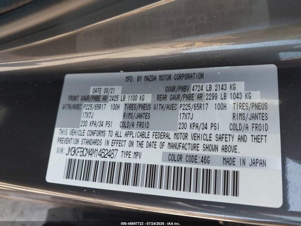 JM3KFBCM4M1462487 2021 MAZDA CX-5 photo no. 9