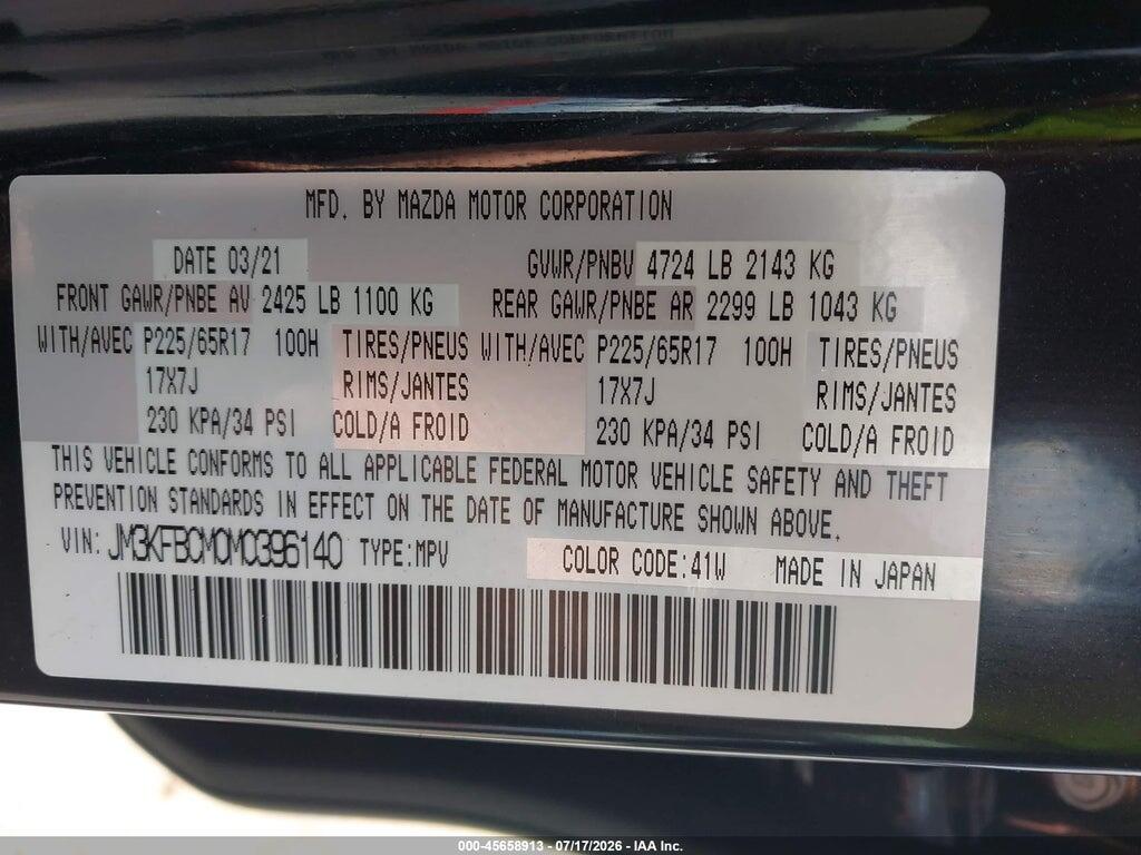 JM3KFBCM0M0396140 2021 MAZDA CX-5 photo no. 9