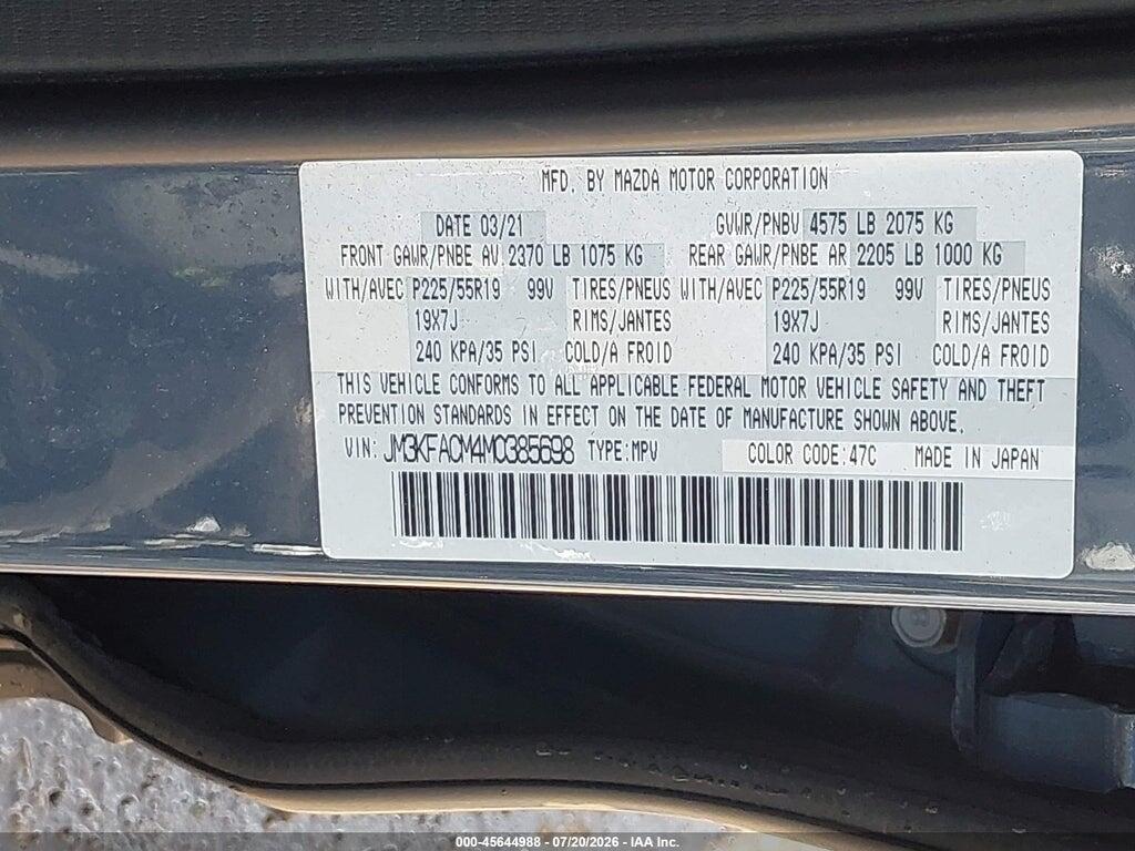 JM3KFACM4M0385698 2021 MAZDA CX-5 photo no. 9