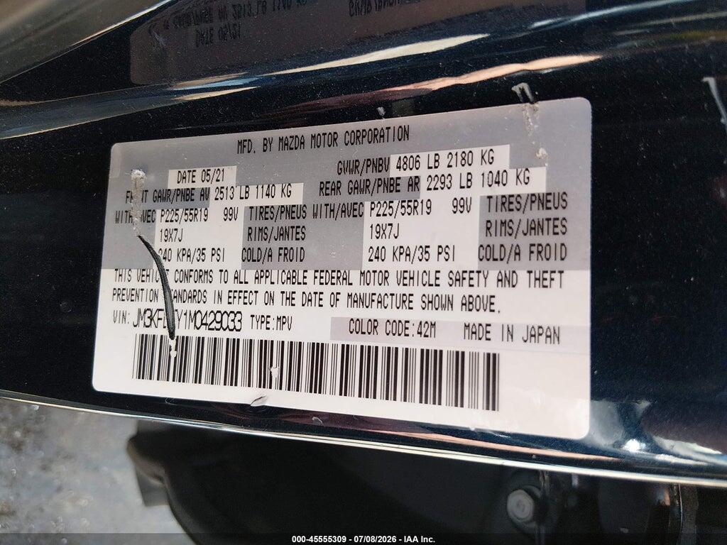 JM3KFBEY1M0429033 2021 MAZDA CX-5 photo no. 9