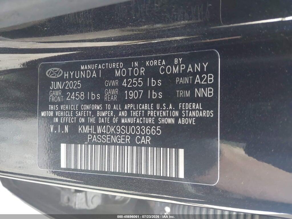 KMHLW4DK9SU033665 2025 HYUNDAI ELANTRA N photo no. 9