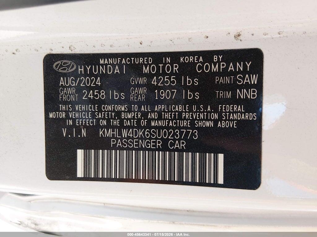 KMHLW4DK6SU023773 2025 HYUNDAI ELANTRA N photo no. 9