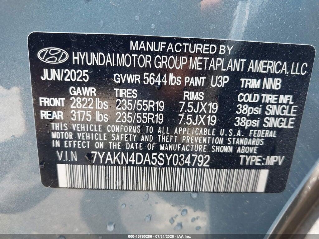 7YAKN4DA5SY034792 2025 HYUNDAI IONIQ 5 photo no. 9