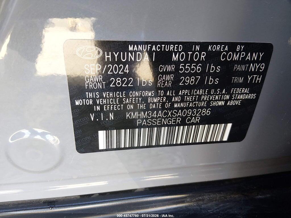 KMHM34ACXSA093286 2025 HYUNDAI IONIQ 6 photo no. 9