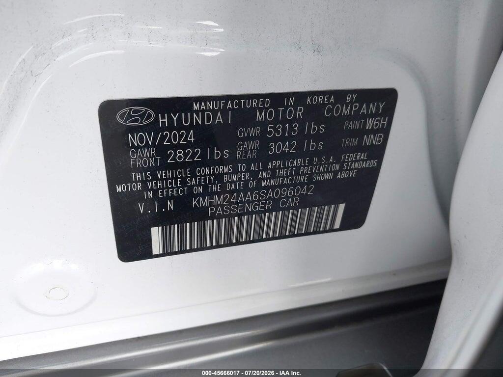KMHM24AA6SA096042 2025 HYUNDAI IONIQ 6 photo no. 9