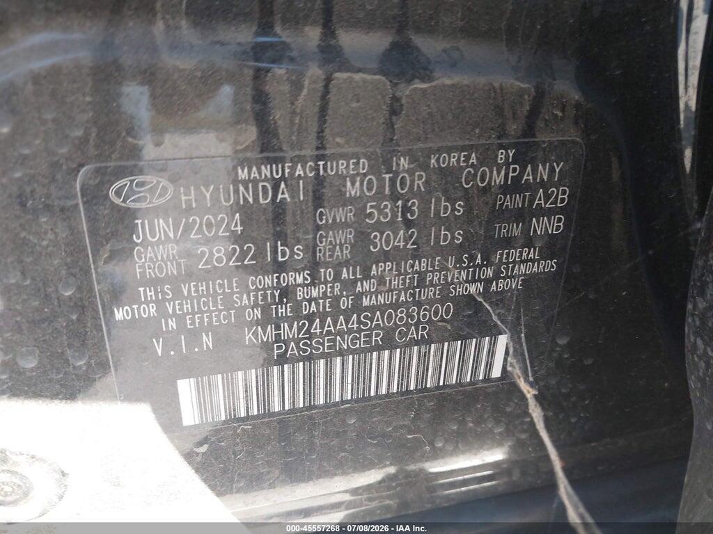 KMHM24AA4SA083600 2025 HYUNDAI IONIQ 6 photo no. 9