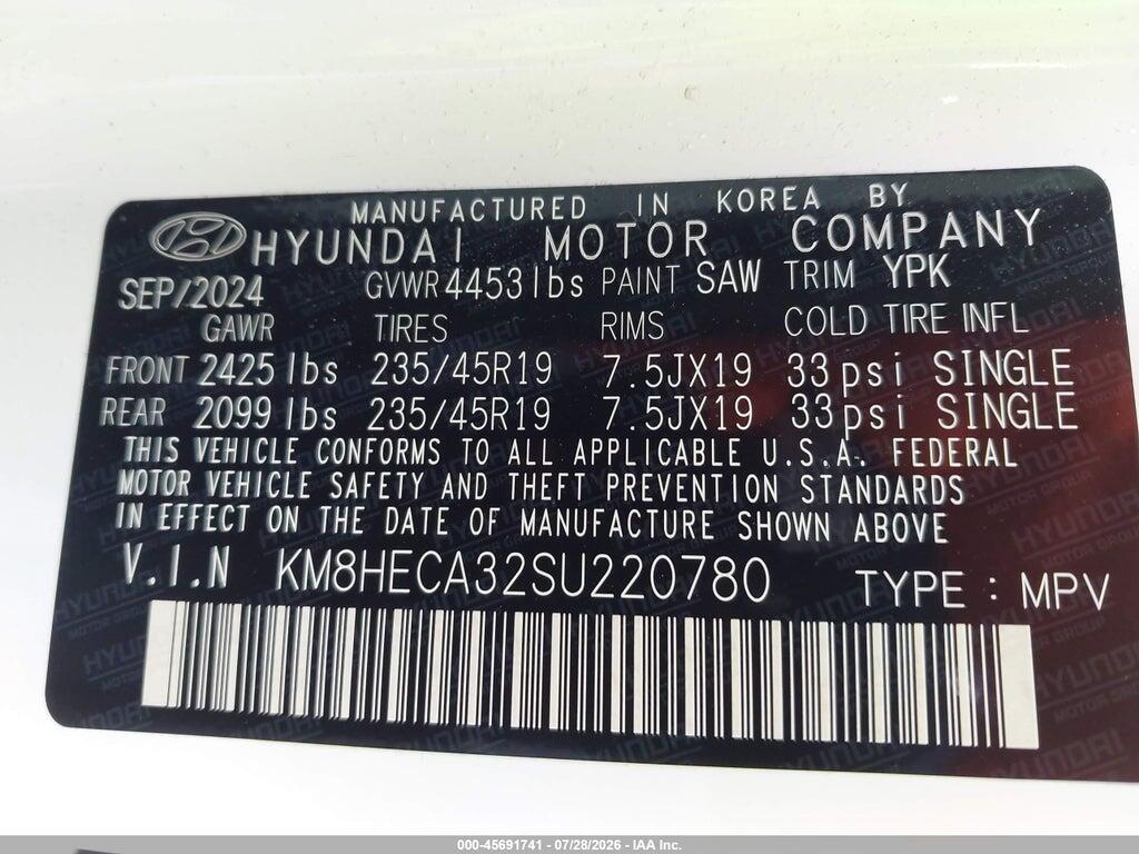 KM8HECA32SU220780 2025 HYUNDAI KONA photo no. 9