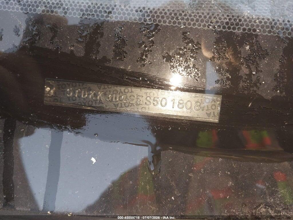 5TDKK3DC2ES501808 2014 TOYOTA SIENNA photo no. 9