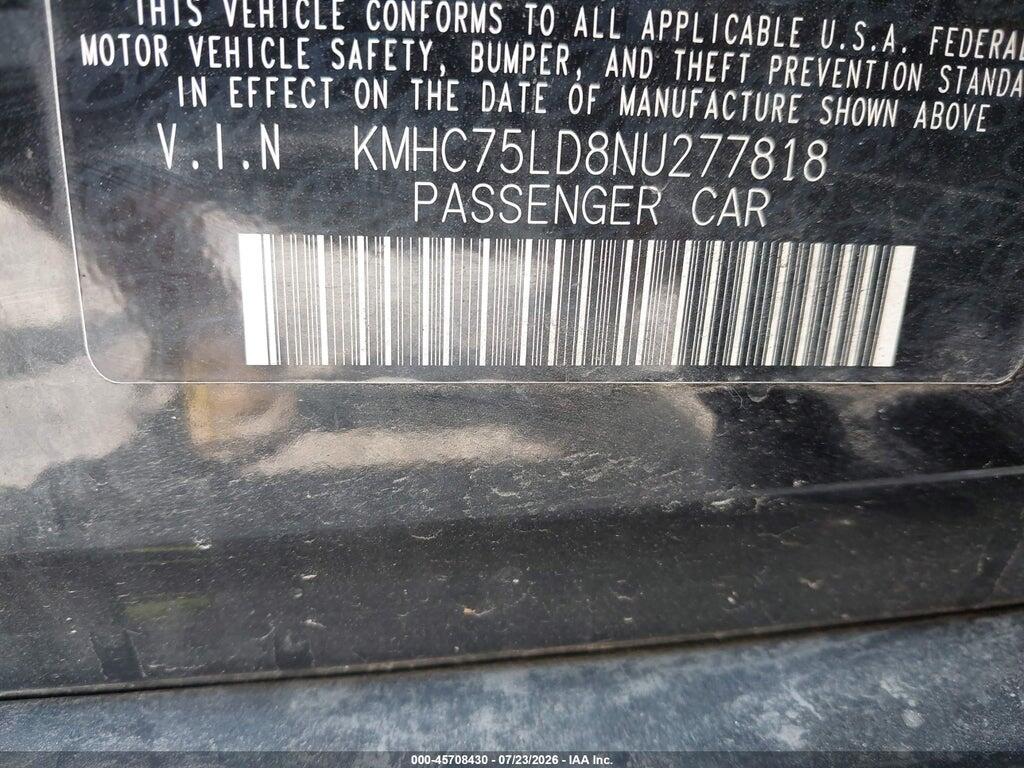 KMHC75LD8NU277818 2022 HYUNDAI IONIQ PLUG-IN HYBRID photo no. 9