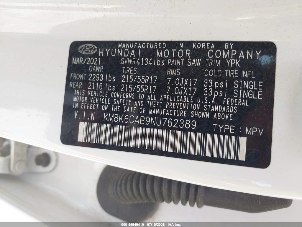 KM8K6CAB9NU762389 2022 HYUNDAI KONA photo no. 9