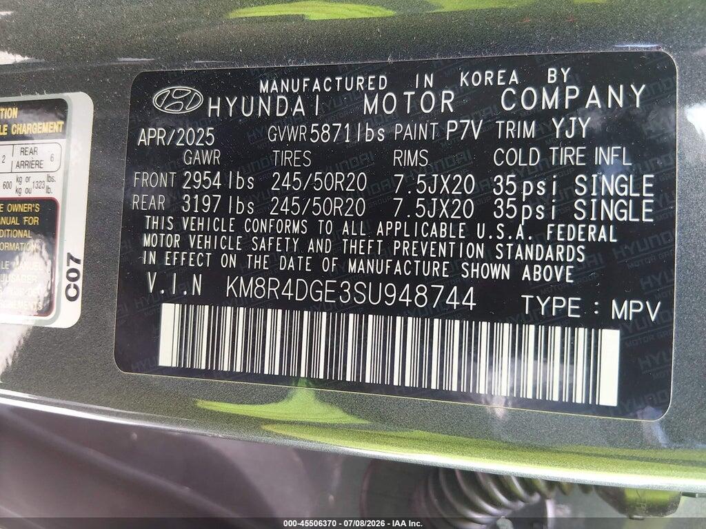 KM8R4DGE3SU948744 2025 HYUNDAI PALISADE photo no. 9