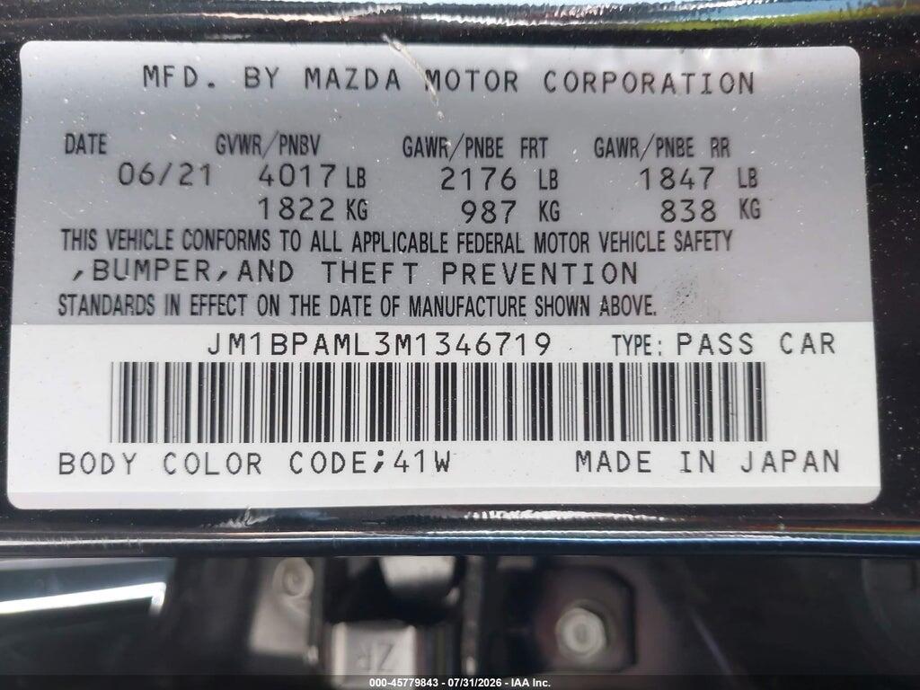 JM1BPAML3M1346719 2021 MAZDA MAZDA3 photo no. 9