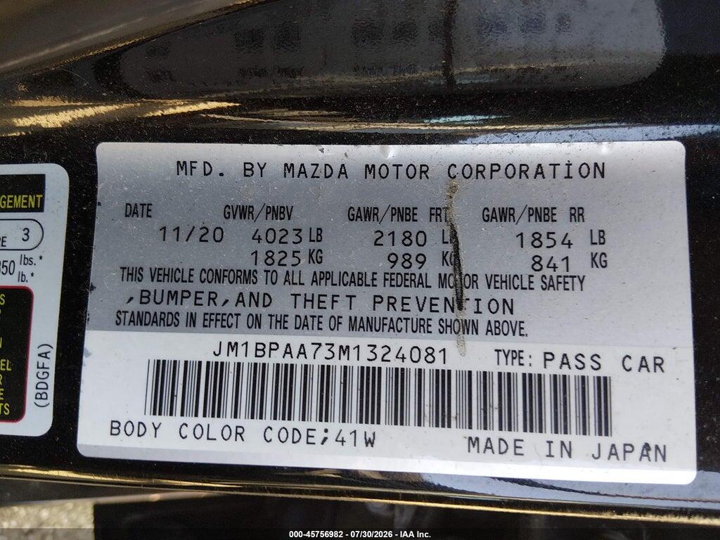 JM1BPAA73M1324081 2021 MAZDA MAZDA3 photo no. 9