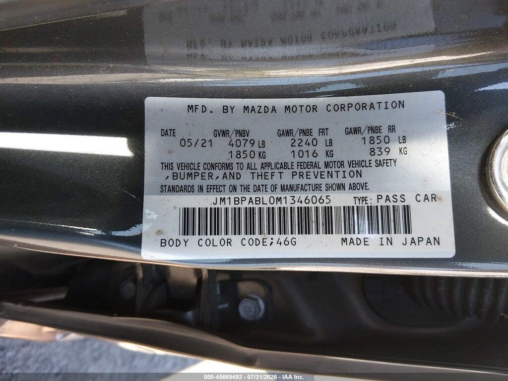 JM1BPABL0M1346065 2021 MAZDA MAZDA3 photo no. 9